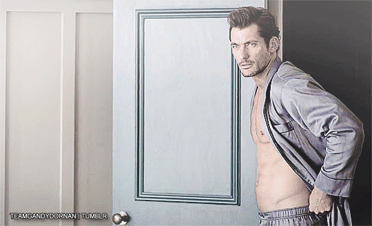 dornanshades:  #DavidGandy APPRECIATION POST - NIGHTGOWN.   can i have him? please?