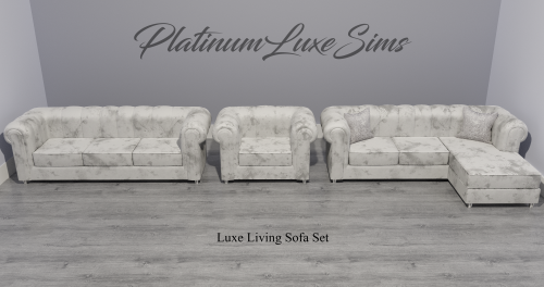 | LUXE LIVING SOFA SET |So here is our first sofa/seating set (that we actually got round to finishi