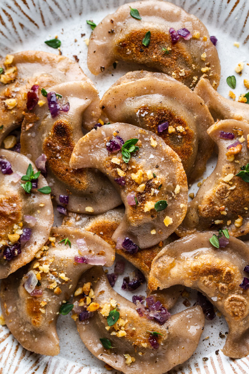 Vegan gluten-free pierogi with mushroomsVegan gluten-free pierogi with mushrooms are delicious and e