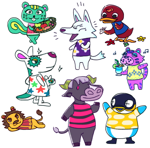some of my favorite villagers that i’ve actually had actually show up in my towns in-game ! 