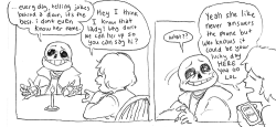 guzzleketchup:  oK it was 4am and i thought “what if sans got embarassed about being flustered talking to toriel around literally anybody else even before meeting her for real” and somehow i ended up with. this