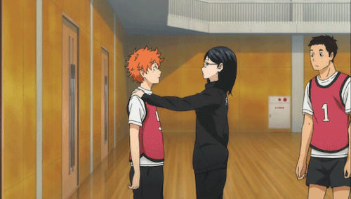 volleygifs:Happy birthday Shimizu Kiyoko! ✧・ﾟ: *✧・ﾟ:*Bonus:WE ARE ALL NOYA AND TANAKA