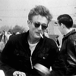 jamesdeaner:   Candid footage of James Dean at a race in Santa Barbara, 1955.  