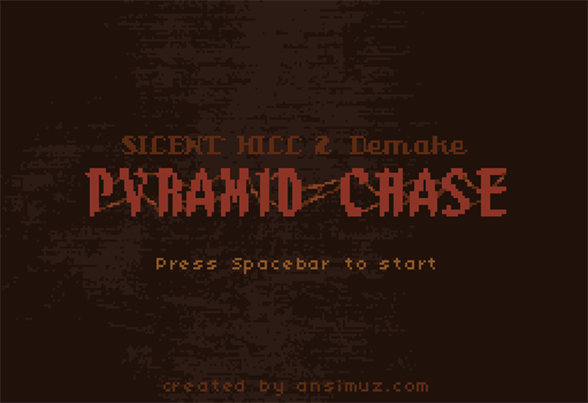 ansimuz:  Silent Hill 2 Pyramid Chase.A mini game about #silenthill2 and Mental focus