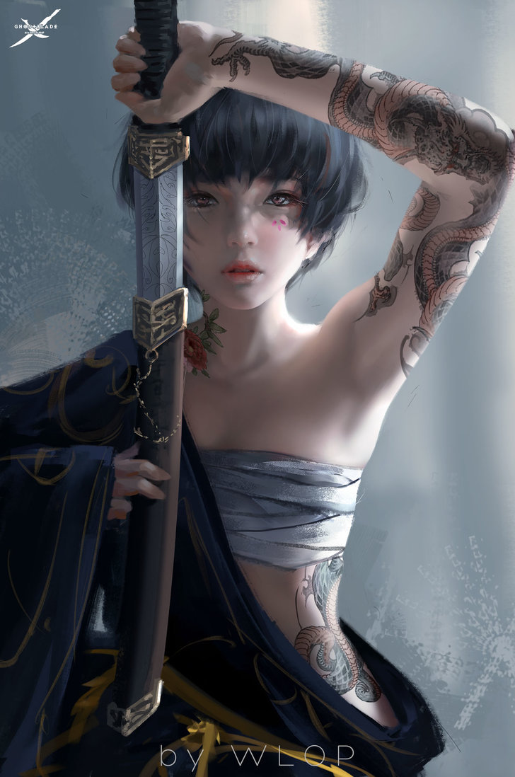 rhubarbes:  Serene by wlop 