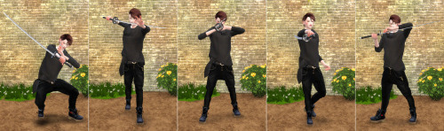  You need to download the:Pose player form Andrew’s Studio and Teleport Any Sim ★ Twin Sword Pose2 ★