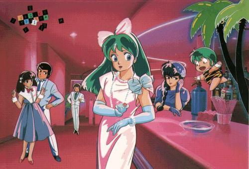 accioharo:  You might think something is totally 80s, but it will probably never be as 80s as the official art from Urusei Yatsura:        