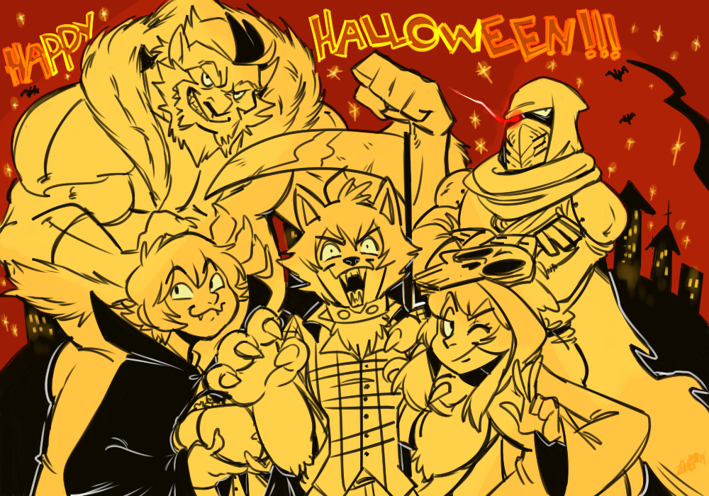 z0mbiraptor:  zkaijuraptor-deactivated2020012: Happy Halloween!!!  A quick sketch