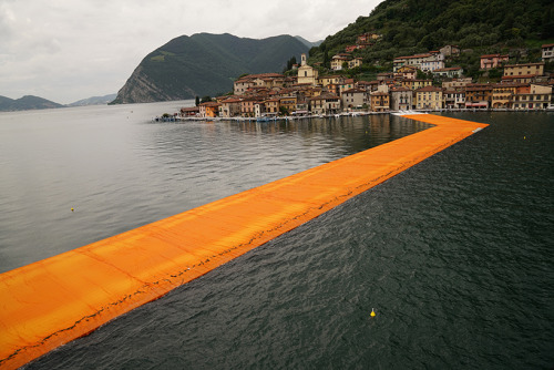 sunlight-in-winter:archatlas:Walking on WaterChristo’s ‘Floating Piers’ installation finally opens t