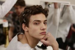 runwaysass:  Backstage at Salvatore Ferragamo