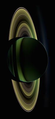 astronomicalwonders:Backlit Saturn - Seen