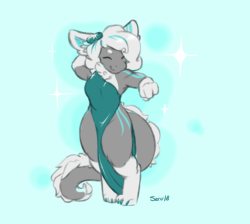 shibblog: serulean-art:  she’s feelin fancy~