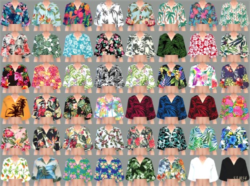 sims4-marigold: Hawaiian Shirts & Skirt Pants With Belt Hawaiian Shirts Unbalance version_here