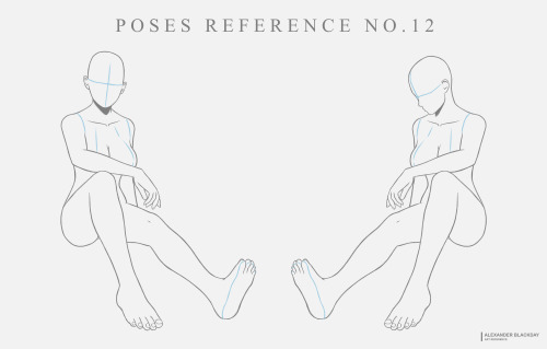 Anime Sitting Poses  Free Drawing References