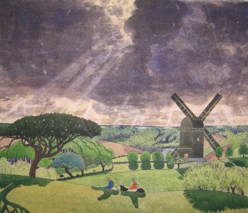 indigodreams:  ‘The Windmill, Sheringham’, Claughton Pellew, 1925. @HenryRothwell