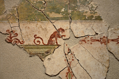 via-appia:Fresco fragment from NemaususRoman,  2nd century AD
