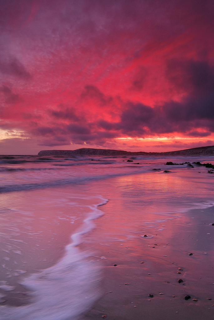sundxwn:  Sunset, Compton Bay by George Edwards