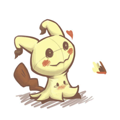 making stickers for An Ampersand Open Mic + Art Sale.Here&rsquo;s Mimikyu. Catch this cute 