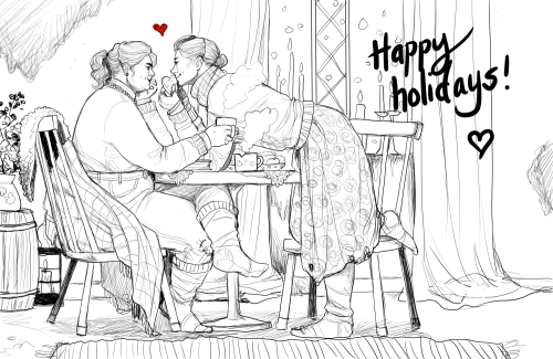 flannelshirtandjeans:I’ve missed Norma and Ellie! So here’s a holiday greeting from the 