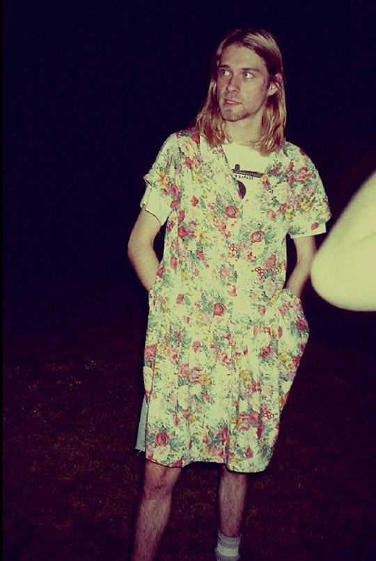 fanofnightz:Kurt Cobain - giving zero fucks about gender norms