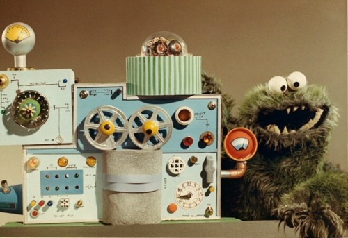 talesfromweirdland: Before there was a Cookie Monster, prototypes of him appeared in various Jim Henson commercials and films in the 1960s.  I like how he looks in the IBM training film (last image). Jim Henson’s early Muppets always were wilder, rougher,