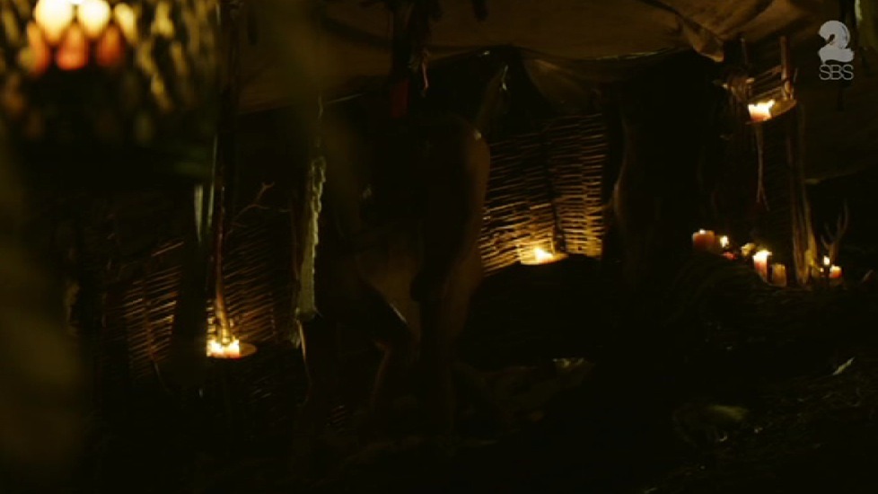 Actor George Blagden naked on VikingsFull post at http://hunkhighway.com/