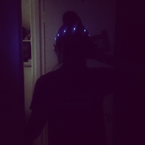 Finished my Interactivity project! It’s a beanie that I sewed programmed LEDs into, when you p