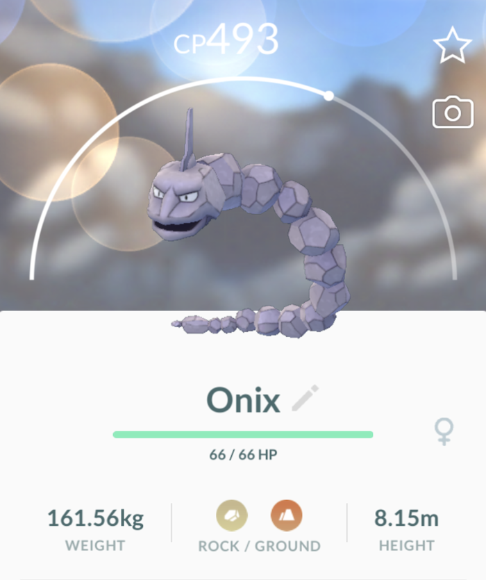 Onix - Pokemon Go