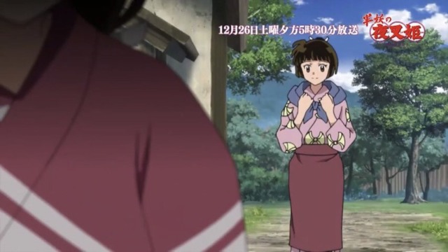 lilyginnyblackv2:Some preview images for Ep. 13 that I saw over on Twitter:Some things to note:1. Miroku doesn’t look like he is 40. He does look slightly older, but it might just be the hair. Granted Kagome’s mom doesn’t look that old