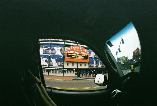 Wrigley Field from inside a car - Chicago, IL (35mm film) - 2013 . . . #film #filmphotography #35mmf