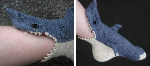 megg33k: bamfinacuddlyjumper: wnycradiolab: jackutter-blog: Shark Socks by Lisa Grossman. Everyone n