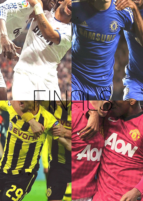  Champions League Quarter-finals Qualified teams: Atlético Madrid, FC Barcelona, PSG, Bayern Munich, Real Madrid, Chelsea, Borussia Dortmund, & Manchester United 