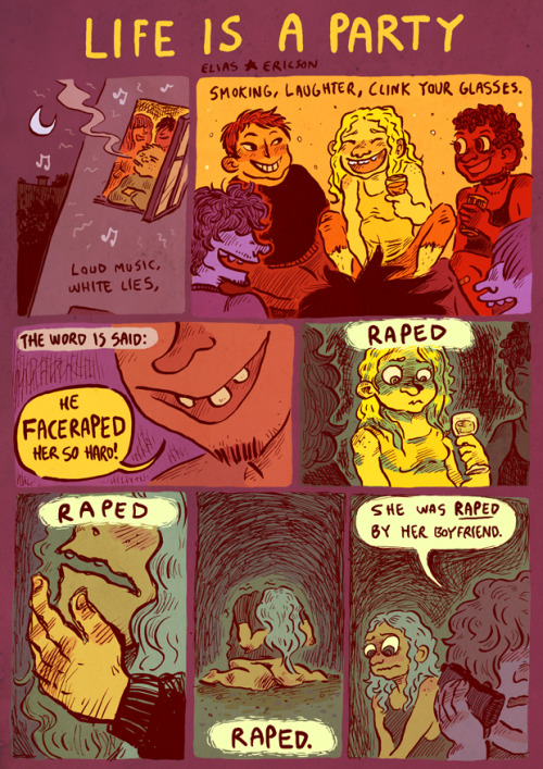 superqueerartsyblog:Comic about slurs, published in the Galago magazine last summer. 