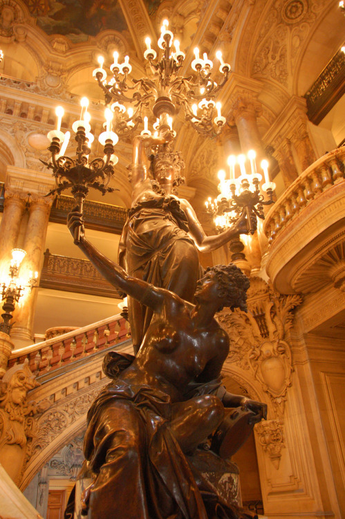 castlesandmedievals:The Palais Garnier eight56 metres (184 ft) from ground level to the apex of 