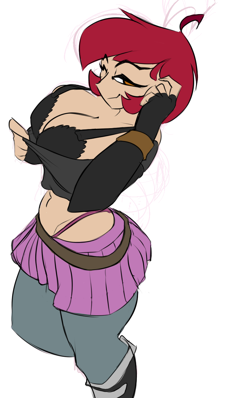 artblush: Bigdad on FA makes some really THICC girls.   And this girl by far suprised