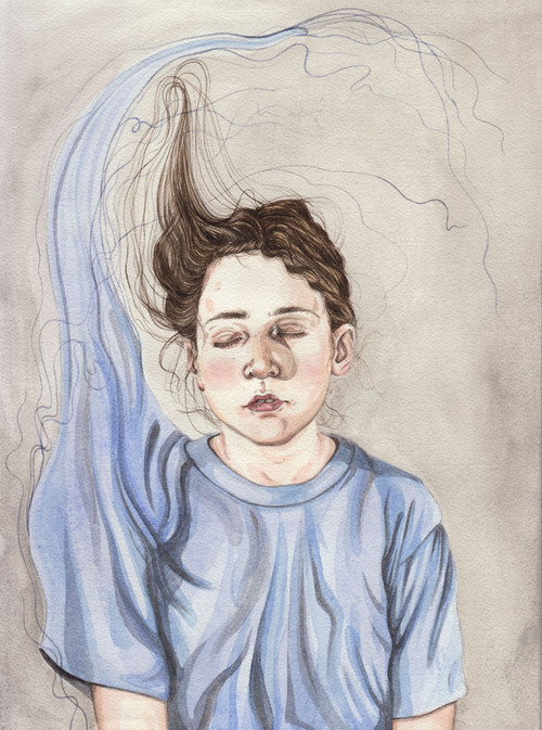 waningsun:  asylum-art-2:  The art of Henrietta Harris Illustrator Henrietta Harris creates beautiful pictures using watercolour and gouache. Her skilfully hand-drawn hands, faces, brains, glaciers seem to float away from each other, reminding us of those