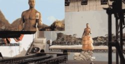 dorkly:   GIF of the Day: How Old Spice Commercials Are Filmed  It’s not easy to smell like Isaiah Mustafa.