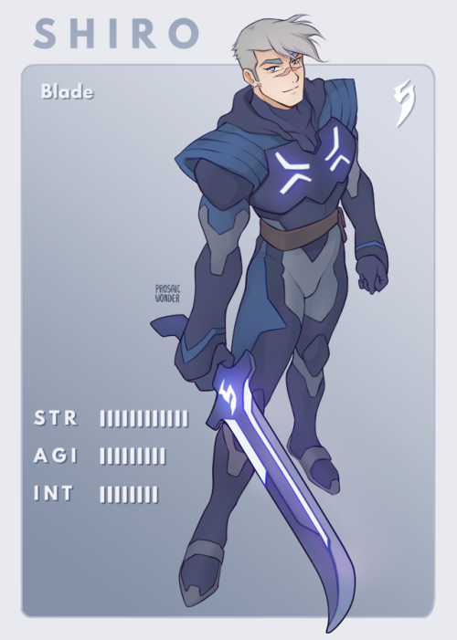 Shiro’s design & stats from my Blade Partner AU!