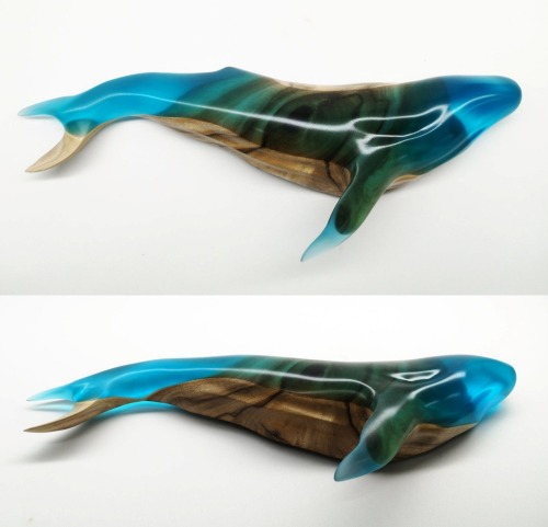 sosuperawesome:Wood and Resin Sharks and WhalesYurii Myketka on Etsy 