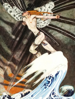 figuresinthevoid:The East of the Sun and West of the MoonKay Nielsen (1886-1957), Danish illustrator.   This artist is known to have been hired in 1939 by Disney, in order to carry out studies as part of the future film projects of the firm, and will