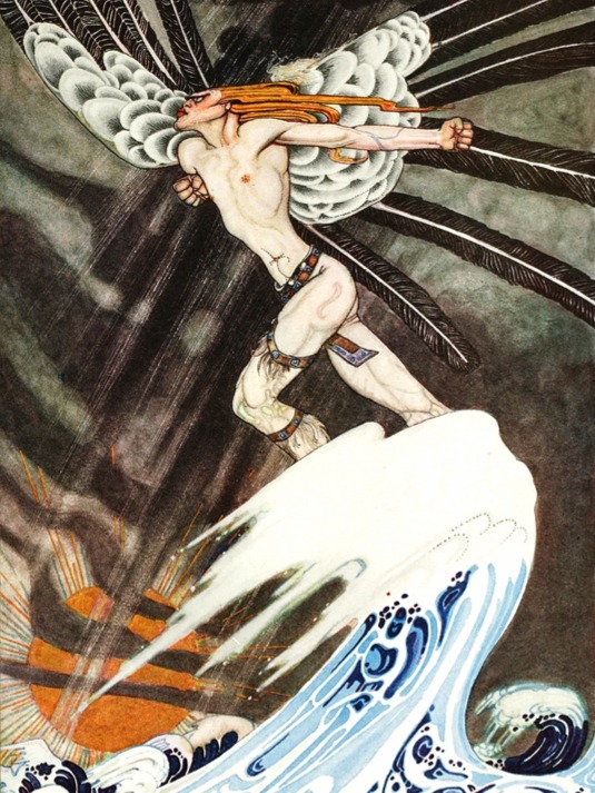 figuresinthevoid:The East of the Sun and West of the MoonKay Nielsen (1886-1957), Danish illustrator.   This artist is known to have been hired in 1939 by Disney, in order to carry out studies as part of the future film projects of the firm, and will