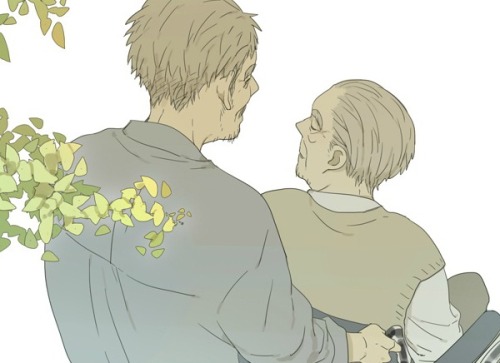 loulleth:  Fan theory: these are Zhan Zhengxi and Jian Yi in the future. Together till the end.   ‘Mosspaca Advertising Department’ (ch 16) by 坛九 and old先    that tag