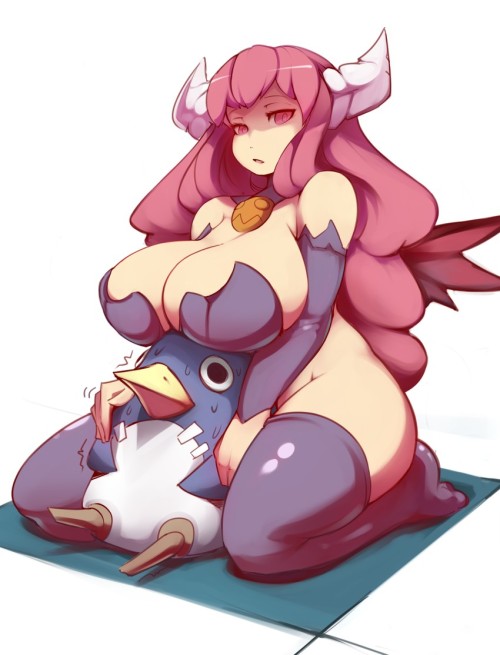 hentaichurch:  Hmmm~ what will the succubus do with the poor little Prinny? <3Artist’s Pixiv: http://www.pixiv.net/member.php?id=3825758