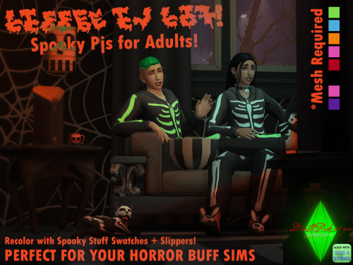 Spooky Pjs for Adults: Perfect for your horror buff sims!There were two pieces of cc that I had want