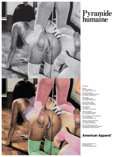 Porn American Apparel sexy advert. American Apparel’s photos