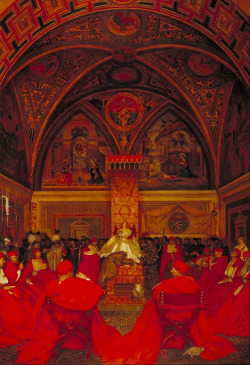 bell-flower:  Lucretia Borgia Reigns in the Vatican in the Absence of Pope Alexander VI - Frank Cadogan Cowper