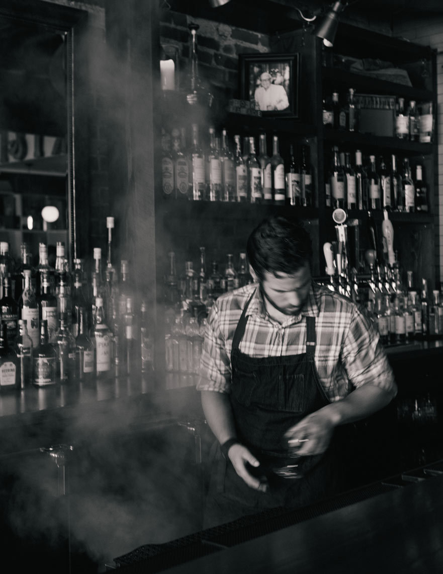 Crab tacos and bar-tending at Kirkland Tap & Trotter, Boston. - Tumblr Pics