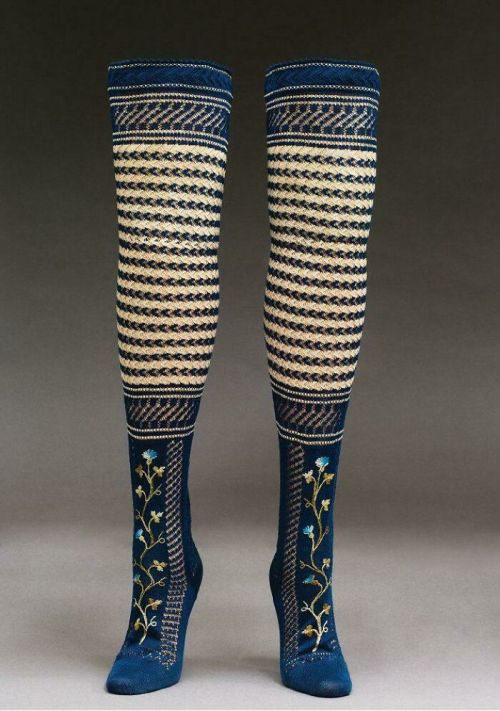 sartorialadventure: Stockings, 1830, cotton/silk.