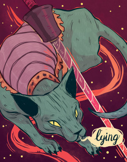 hholmesart:  Lying cat is my favorite space cat