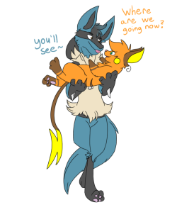 ask-firefly-the-raichu:  &ldquo;Ok~&rdquo; ((Sketch by Mason lines and colors by me! ))  &lt;w&lt;
